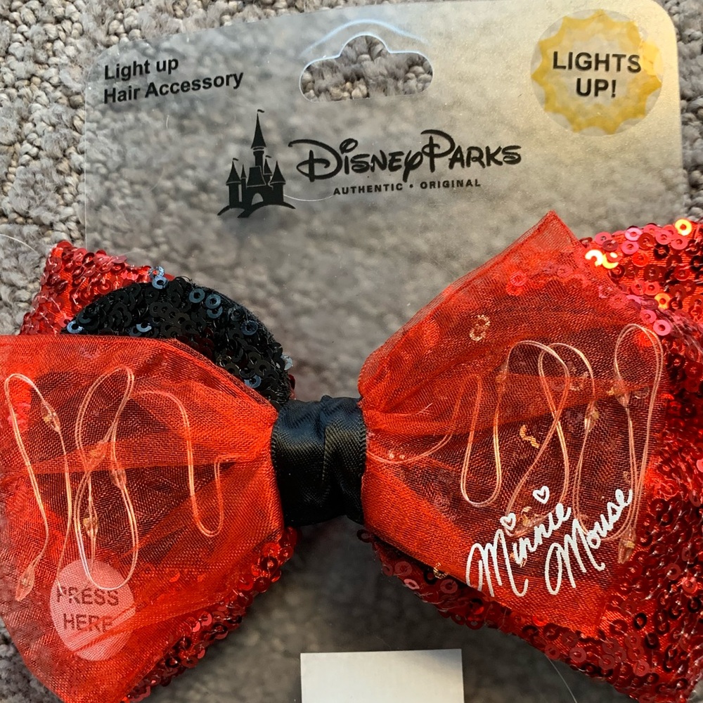 Disney Parks Minnie Mouse Lightup hairbow